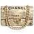CHANEL 15S GRAFFITI SAC CLASSIQUE MOYEN DOUBLE PLIAGE Noir Blanc Beige Doré Métallisé Gris anthracite
