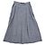 Max Mara Gonna Lunga in Lino Blu Micro Pied-de-Poule