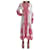 Robe midi Zimmermann Bells Paisley rouge en lin Rose Blanc  - vue 1