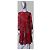 Abito Midi in Seta Floreale Msgm Rosso Multicolore - vista 3