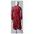 Abito Midi in Seta Floreale Msgm Rosso Multicolore - vista 5