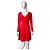 Diane Von Furstenberg Vestido de Paneles con Escote en V Rojo Naranja Roja