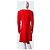 Diane Von Furstenberg Vestido de Paneles con Escote en V Rojo Naranja Roja - vista 4