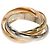 Anello Cartier Trinity in oro rosa bianco e giallo 18K - vista 3