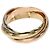 Anello Cartier Trinity in oro rosa bianco e giallo 18K - vista 3