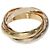 Anello Cartier Trinity in oro rosa bianco e giallo 18K - vista 3
