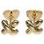 Orecchini a perno in oro giallo 18K con cucitura a croce Tiffany & Co.