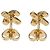 Orecchini a perno in oro giallo 18K con cucitura a croce Tiffany & Co. - vista 4