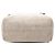 Borsa tote in tela beige con strisce e logo Prada - vista 3