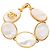 Bracciale Cuff in Madreperla Placcato Oro CC di Chanel D'oro