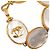 Bracciale Cuff in Madreperla Placcato Oro CC di Chanel D'oro - vista 5