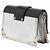 Prada Silberne Saffiano-besetzte Metallic Vitello Cahier Tasche - Ansicht 2