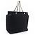 Borsa Tote in Jersey Nero con Catena Chanel - vista 3