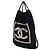 Zaino in cotone nero Chanel - vista 2