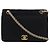 Bolsa de ombro preta com corrente Chanel Preto