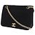 Bolsa de ombro preta com corrente Chanel Preto - vista 2