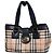 Borsa Burberry Check in Tela e Pelle Nero Multicolore Beige