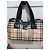 Borsa Burberry Check in Tela e Pelle Nero Multicolore Beige - vista 2
