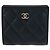 Billetera compacta de piel de cordero matelassé Chanel Negro