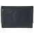 Chanel Vintage Kaviarhaut Compact Wallet Schwarz