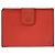 Billetera compacta de cuero Prada con logo, hardware dorado naranja - vista 2