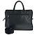 Borsa da lavoro in pelle nera Prada Nero