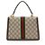 Gucci GG Supreme Ophidia Padlock Medium Borsa a Mano Marrone Beige - vista 3