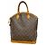 Borsa a mano verticale Lockit Monogram Louis Vuitton Marrone