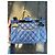 Bolso Chanel 2.55 con Solapa en Cuero Azul Marino - vista 3