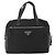 PRADA Borsa a mano in nylon nero argento Auth YKZ034 - vista 13