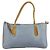 PRADA Handtasche Nylon 2-Wege Hellblau Silber Auth INZ088 - Ansicht 13