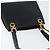 Borsa Tote Gancini in pelle nera e oro Salvatore Ferragamo Auth YKZ727 - vista 6
