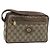 GUCCI GG Supreme Clutch Bag PVC Beige Oro Auth YKZ053
