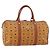 Borsa Boston Vicetos Logogram MCM in pelle PVC marrone e oro Auth mr2119 D'oro