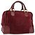 LOEWE Borsa a Mano Anagram in Pelle Scamosciata Bordeaux Oro Auth bs34369 D'oro Bordò