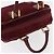 LOEWE Borsa a Mano Anagram in Pelle Scamosciata Bordeaux Oro Auth bs34369 D'oro Bordò - vista 6