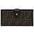 FENDI Cartera Larga de Lona Zucca Negra Marrón Auth am11263A Castaño Negro - vista 13
