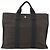 Hermès HERMES Handtasche Her Line MM aus Canvas Grau Auth YKZ1100 Braun - Ansicht 13