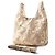 Bolsa shopper assinada Balenciaga em renda marfim/creme.