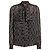 Max Mara Silk Blouse Navy Blue Chain Pattern