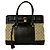 Bolso tote de cuero con estampado de cocodrilo GG Canvas de Gucci Castaño Beige