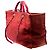 Borsa CHANEL Deauville in Tweed Rosso - 103429 - vista 5
