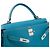 Hermès Borsa HERMES Kelly 32 in Pelle Blu - 103442 - vista 7