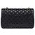 Bolsa CHANEL Timeless/Classique em Couro Preto - 103437 - vista 4