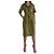 Robe chemise Dries Van Noten kaki brodée fleurs