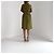 Robe chemise Dries Van Noten kaki brodée fleurs - vue 7