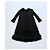 Balenciaga Schwarzes Viscose Kleid mit Rüschen - Ansicht 3