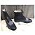 Autre Marque Botines Handmacher de cuero azul marino - vista 10