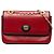 Borsa a spalla piccola in pelle rossa Marina Chain di Gucci Rosso