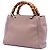 Bamboo Borsa shopper mini in pelle di vitello rosa Gucci con bambù - vista 2